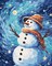 Snowman Paint by Numbers, Christmas Paint by Numbers Kit for Adults Beginner, Oil Painting with Acrylic for Gift 16 x 20 Inch